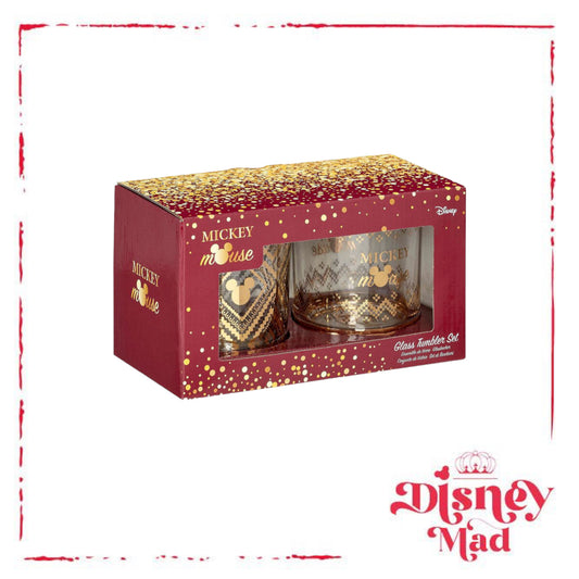 Disney pack 2 glasses Tumbler Gold Mickey