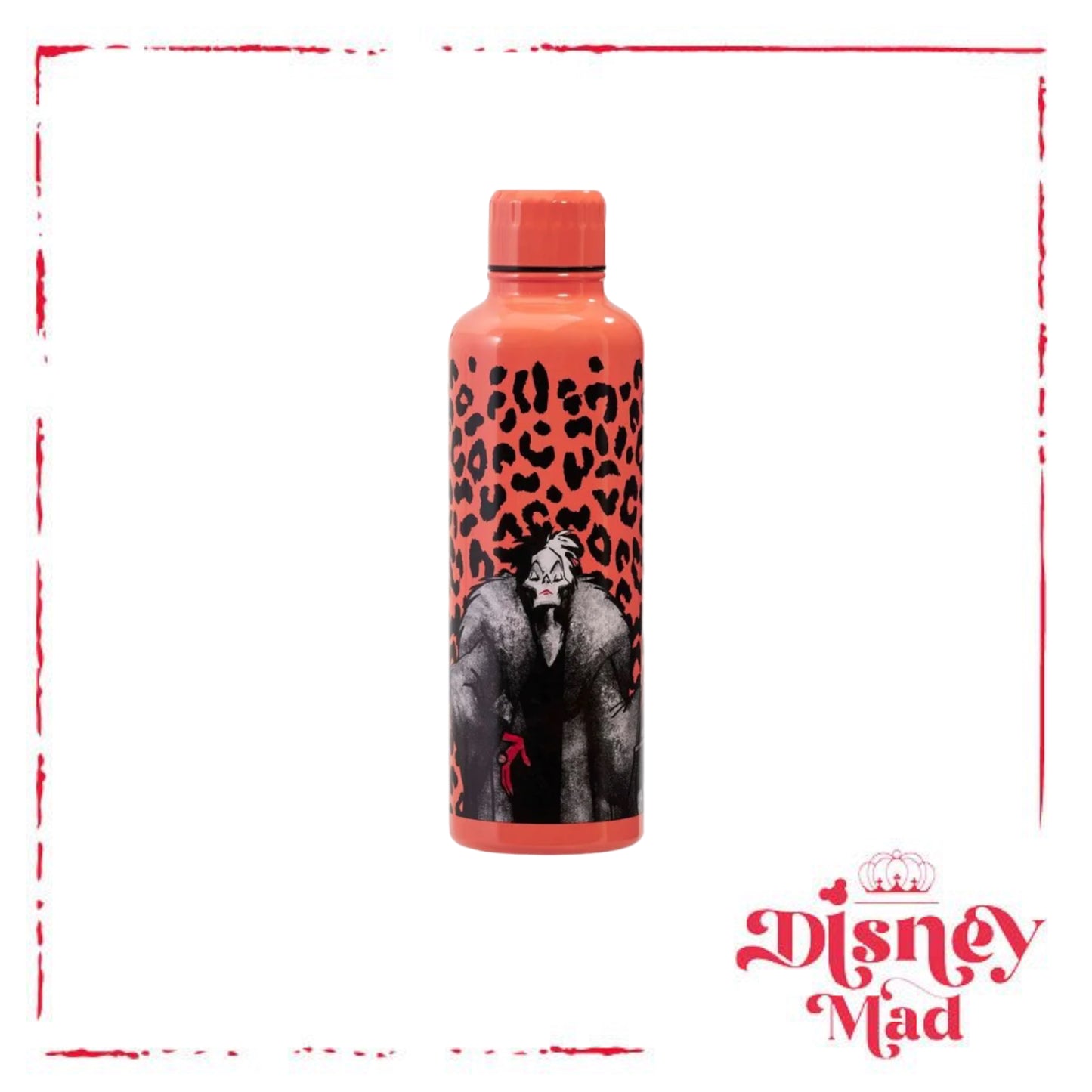Disney Villains Metal Water Bottle - Cruella De Vil
