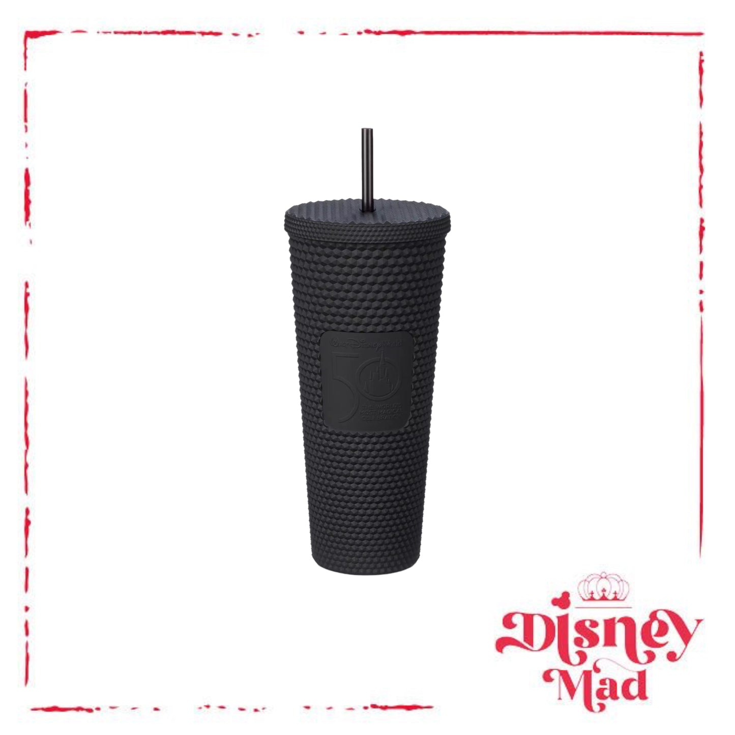 Walt Disney World 50th Anniversary Geometric Starbucks Tumbler with Straw – Black