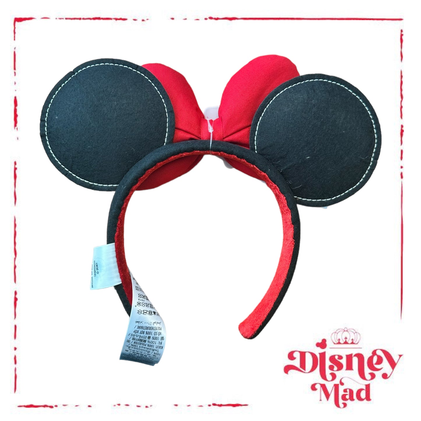 Disney Parks 2022 Homespun Button Mickey Minnie Mouse Ears Headband