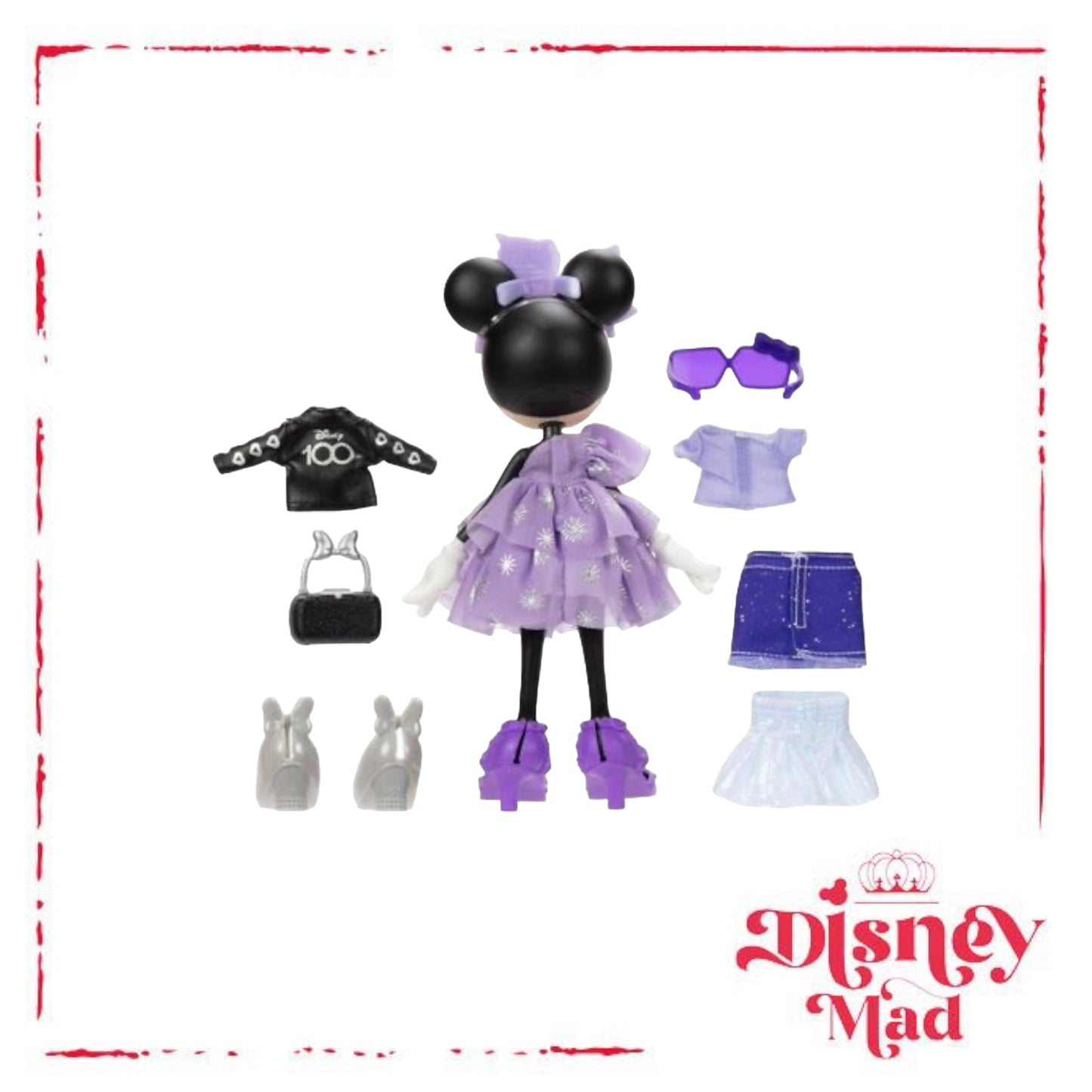 Minnie Mouse Platinum Celebration Doll and Accessories Set – Disney100