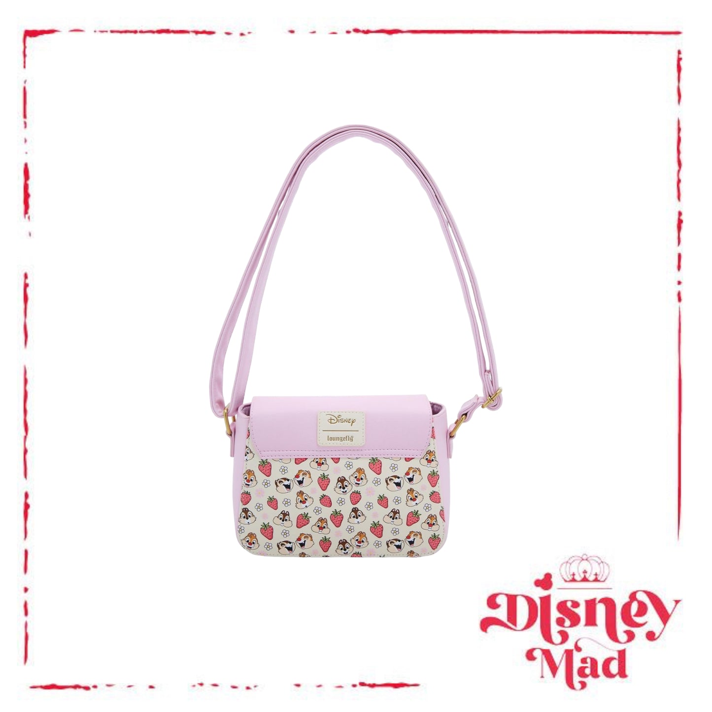 Loungefly Disney Chip 'N' Dale Strawberries Crossbody Bag