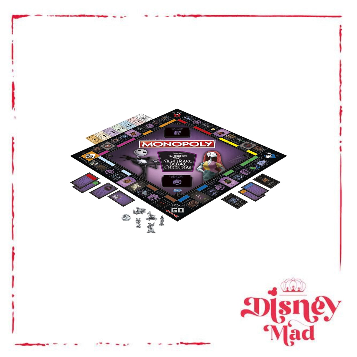 Monopoly: Disney Tim Burton's The Nightmare Before Christmas Edition Board Game, Fun Family Game