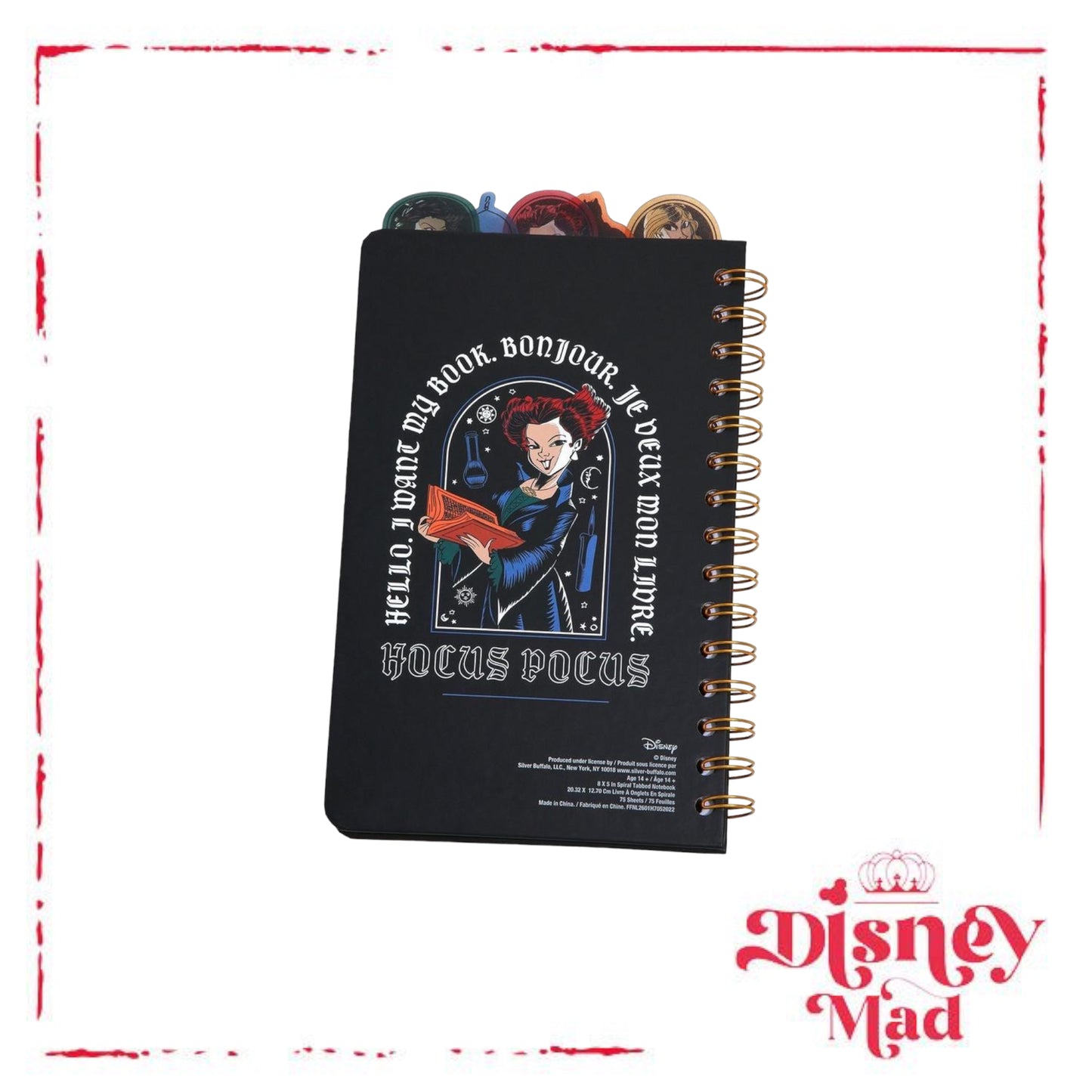 Disney Hocus Pocus Cartoon Portrait Tab Journal - BoxLunch Exclusive
