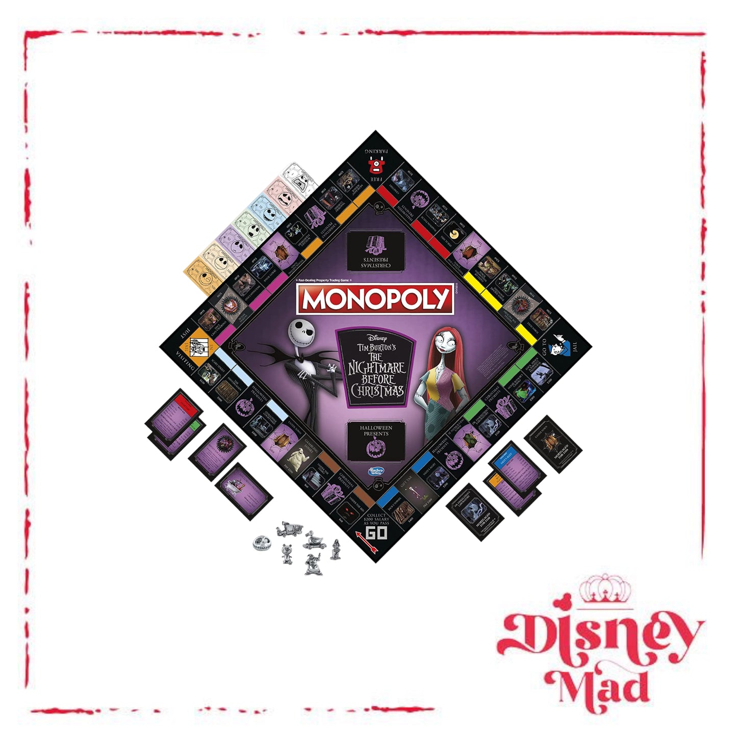 Monopoly: Disney Tim Burton's The Nightmare Before Christmas Edition Board Game, Fun Family Game