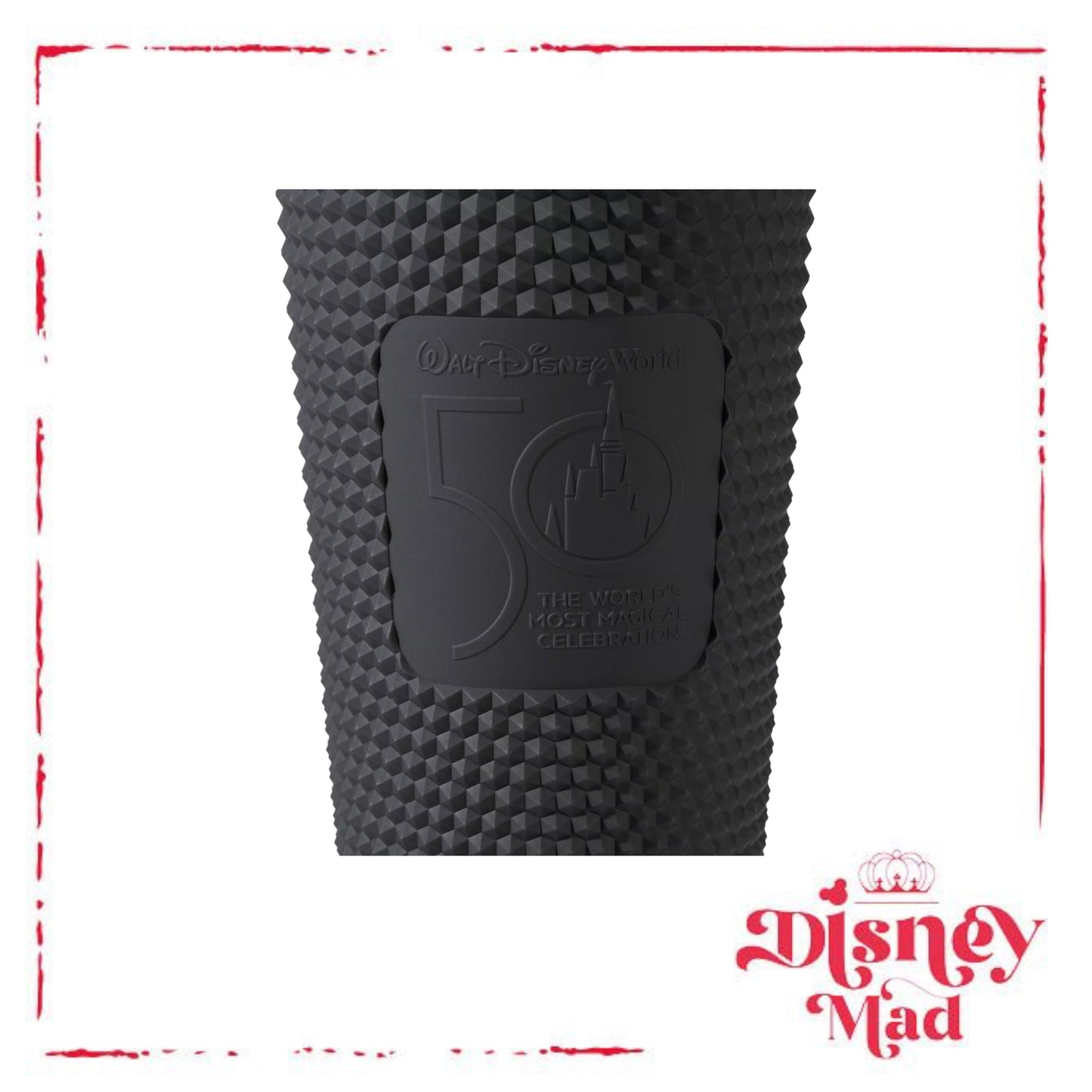 Walt Disney World 50th Anniversary Geometric Starbucks Tumbler with Straw – Black