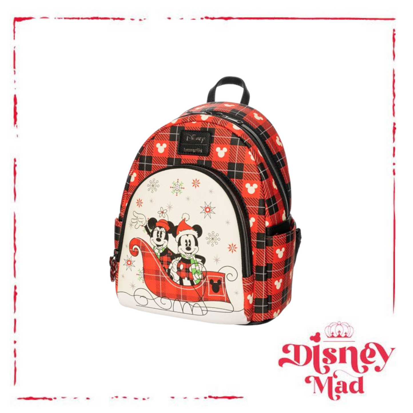 Disney Holiday Mickey Mouse and Minnie Mouse Mini-Backpack - Entertainment Earth Exclusive