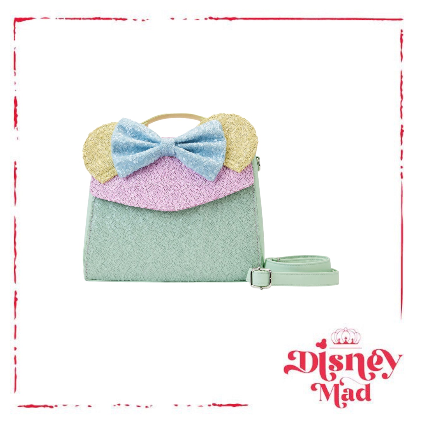 Limited Edition Exclusive - Minnie Mouse Pastel Sequin Crossbody Bag