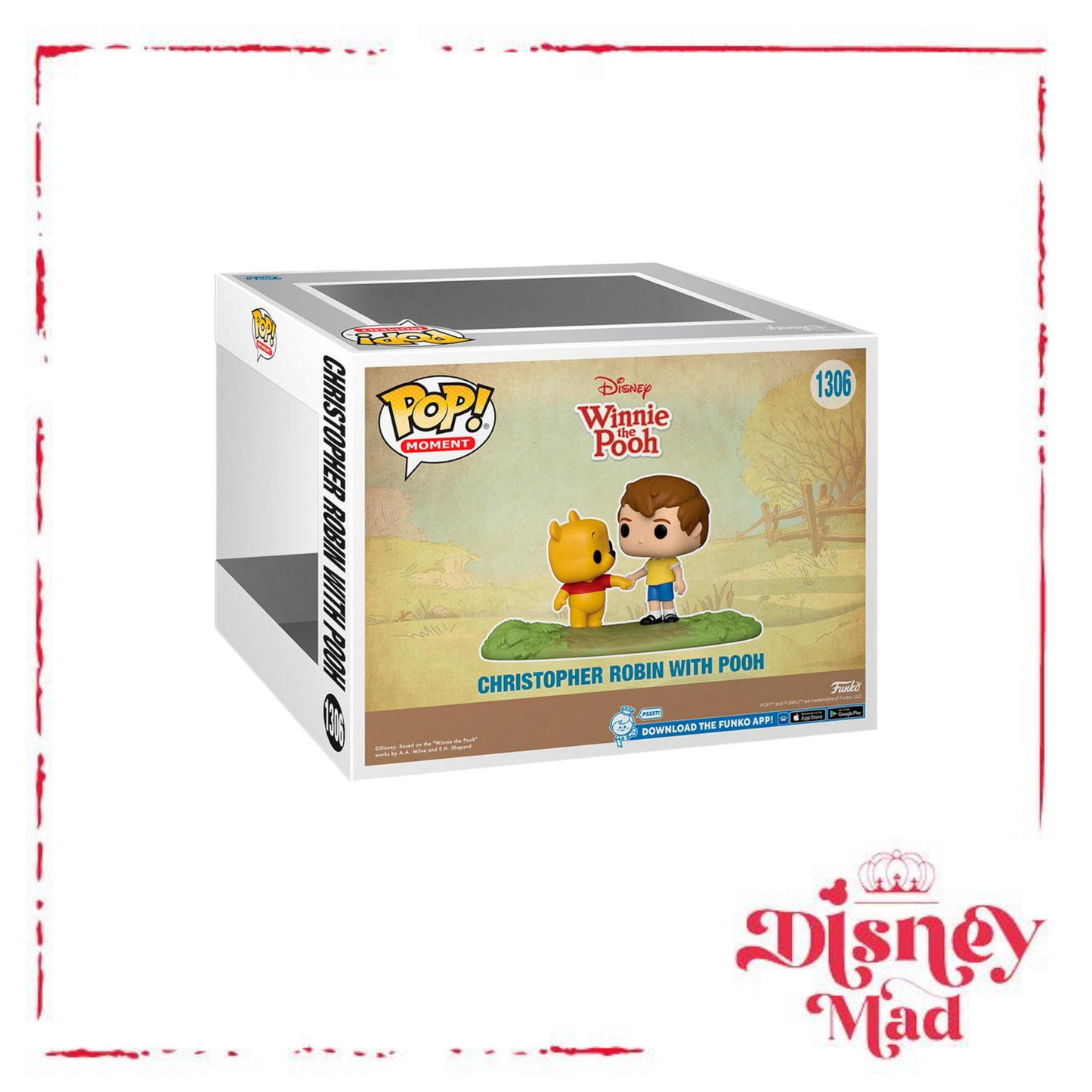 Funko Disney Winnie The Pooh Pop! Moment Christopher Robin With Pooh Vinyl Figure 2022 HT Expo Exclusive