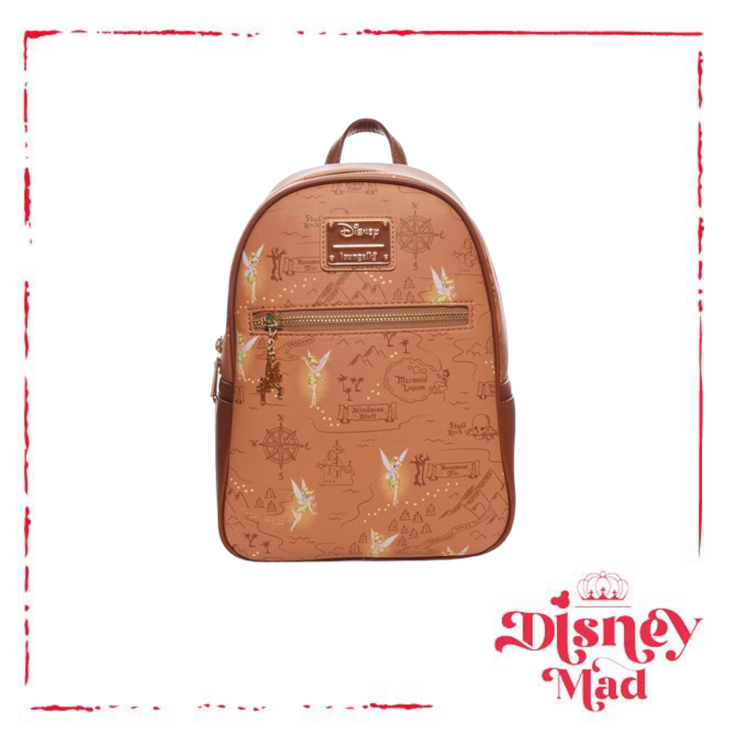 Disney Loungefly Peter Pan Neverland Map Mini-Backpack - Entertainment Earth Exclusive