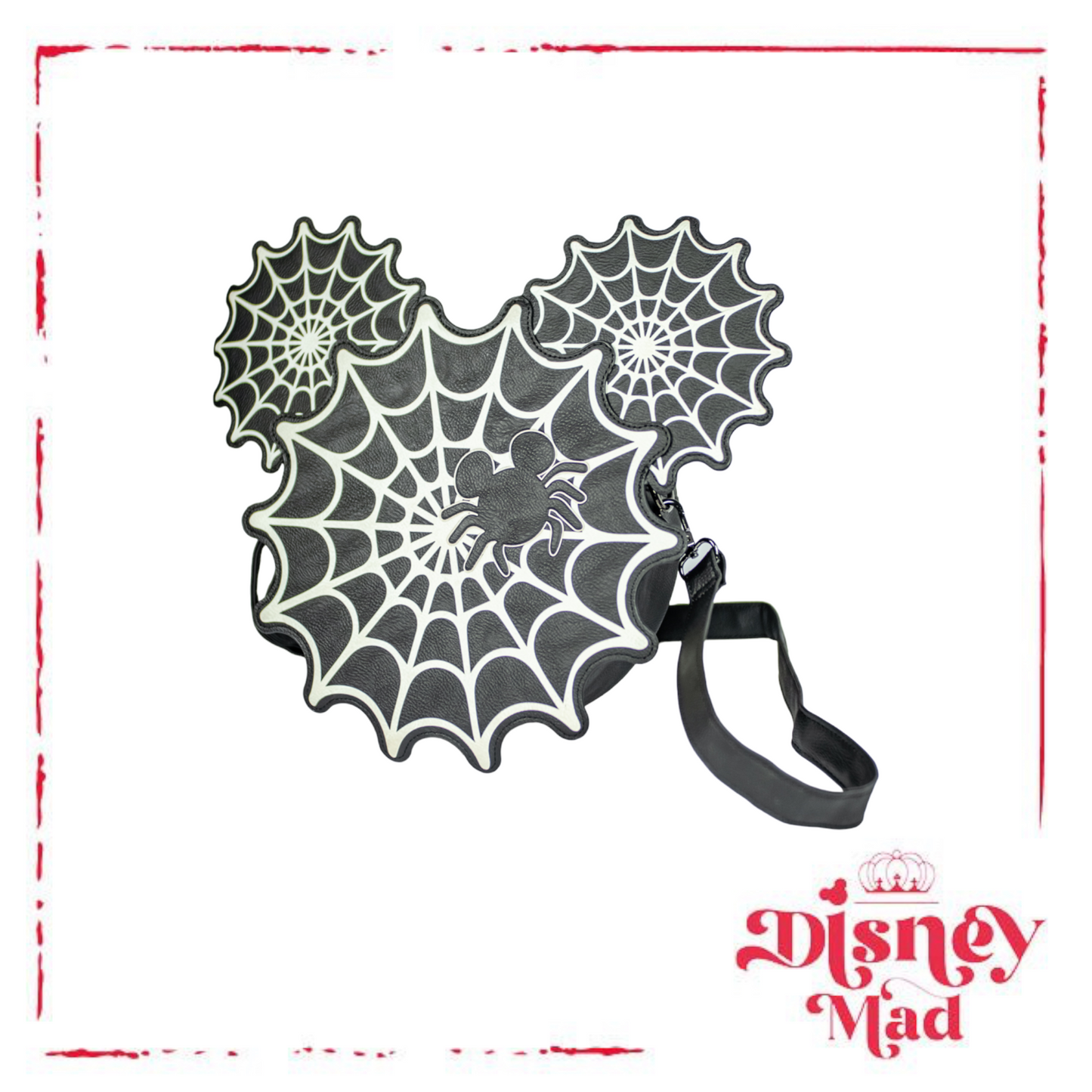 Disney Loungefly Mickey Mouse Spiderweb Mickey Glow in the Dark Crossbody – Entertainment Earth Exclusive