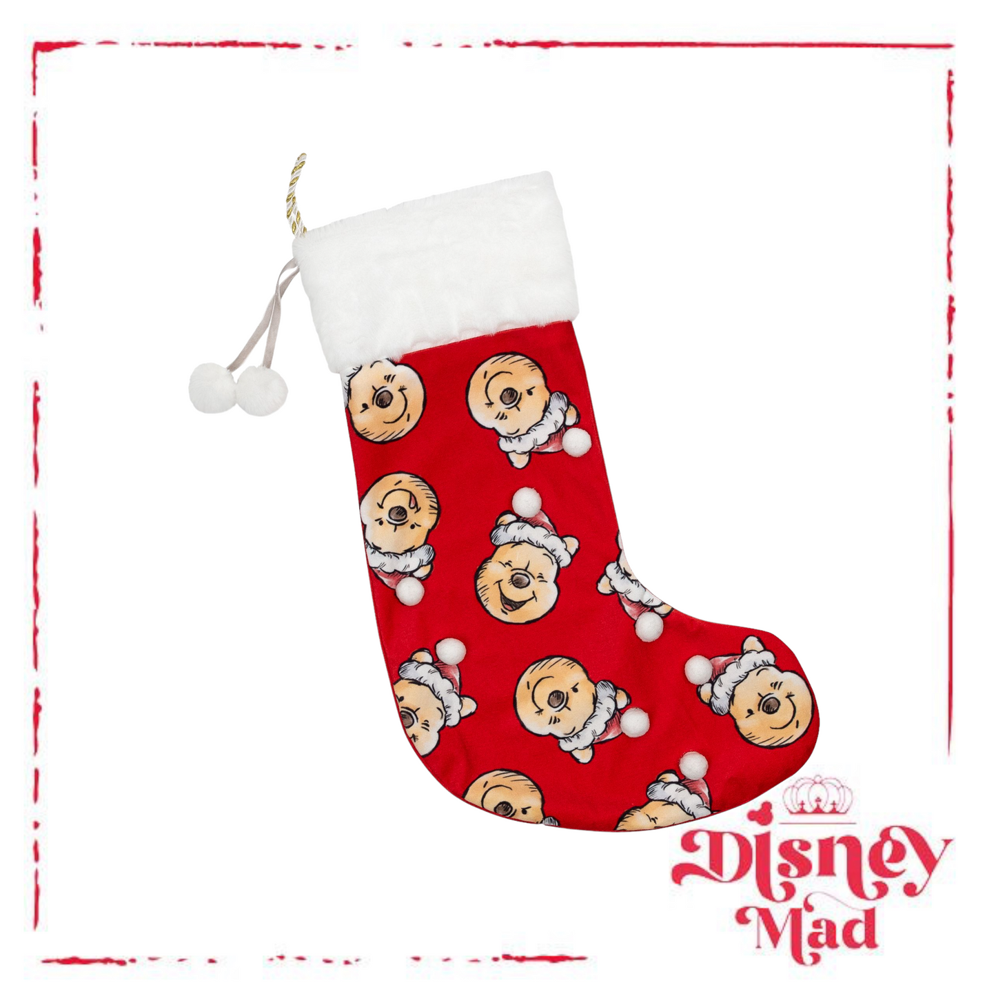 Disney Winnie Pattern Christmas Stocking