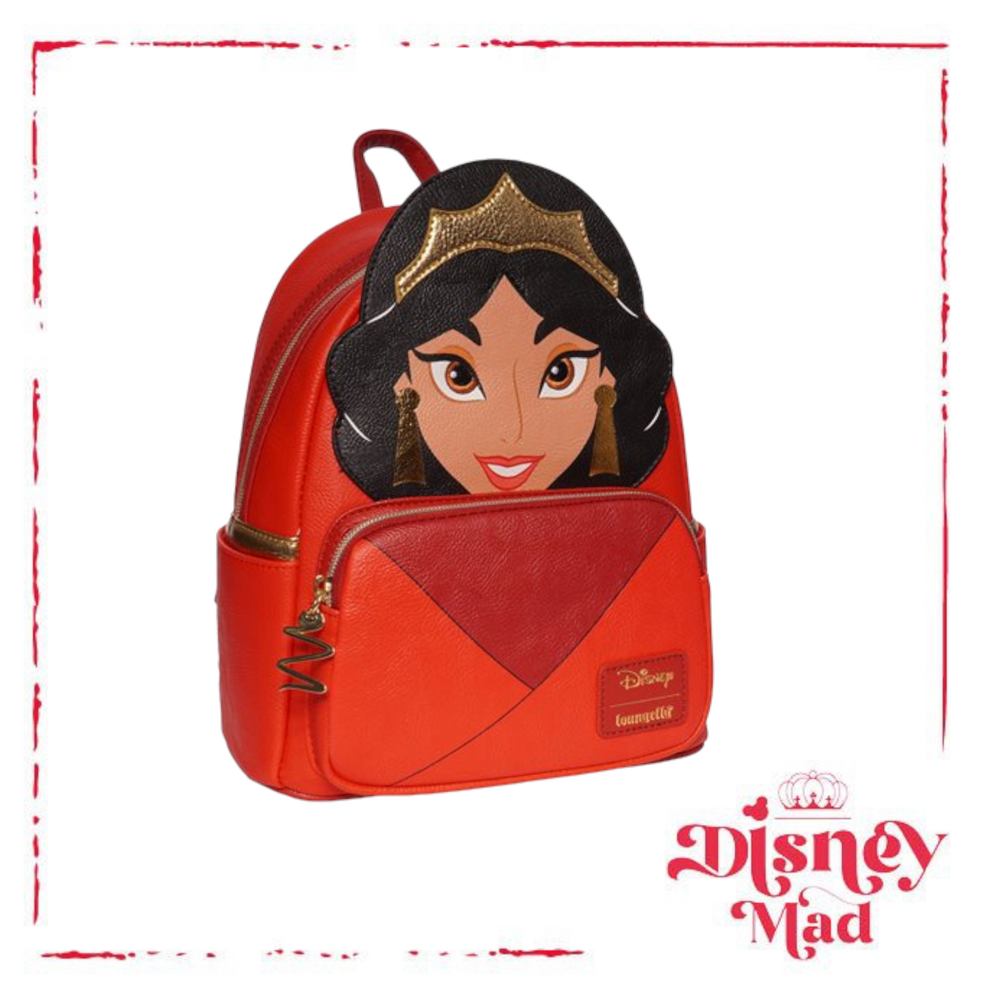 Aladdin Princess Jasmine Red Outfit Cosplay Mini-Backpack - Entertainment Earth Exclusive