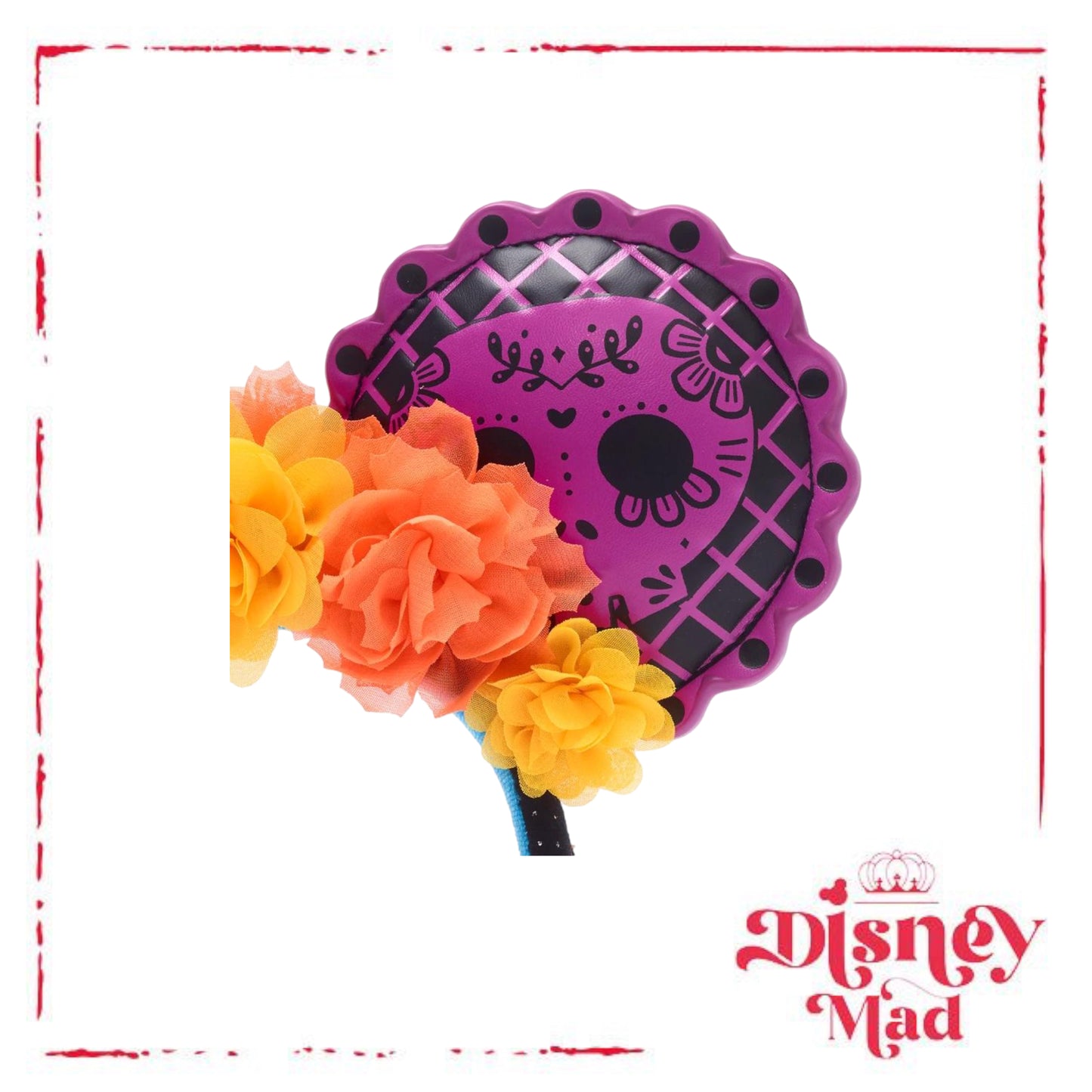 Disney Parks Minnie Mouse Dia de los Muertos Ears Headband For Adults
