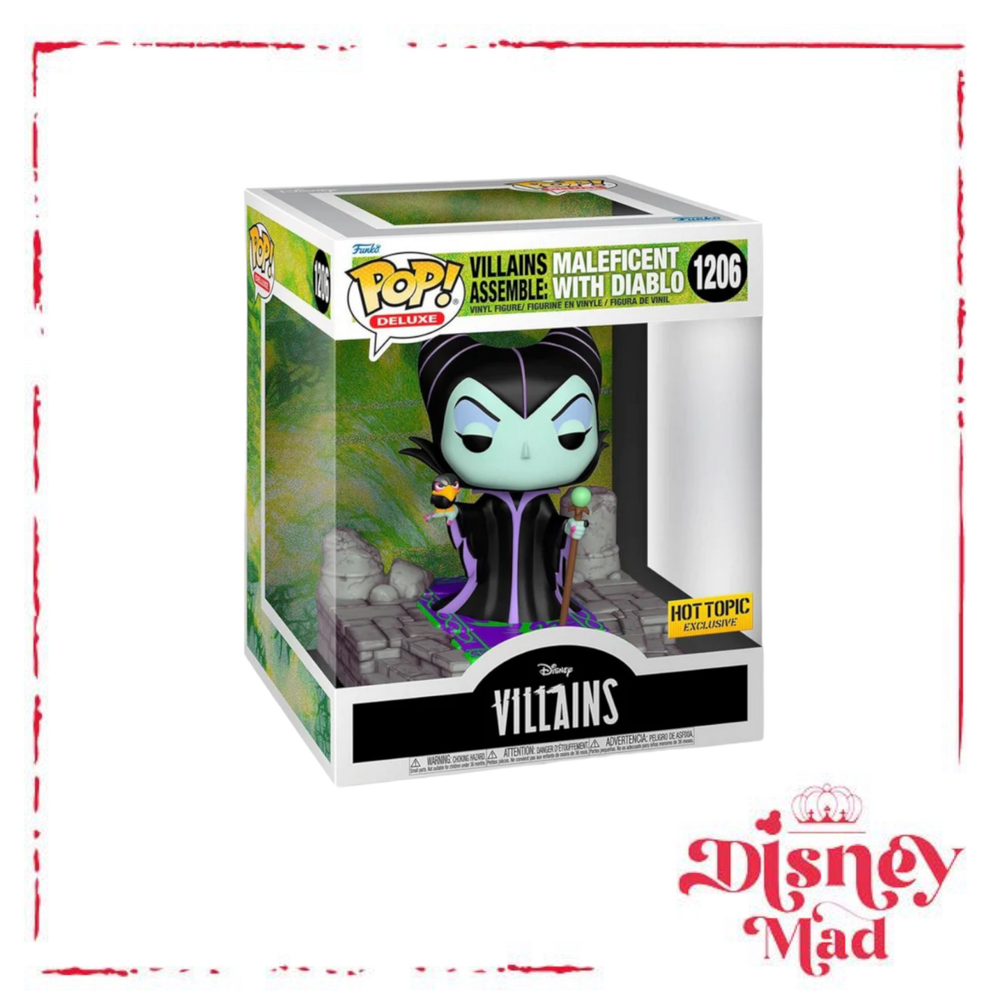 Funko Disney Villains Assemble Pop! Deluxe Maleficent With Diablo Vinyl Figure Hot Topic Exclusive