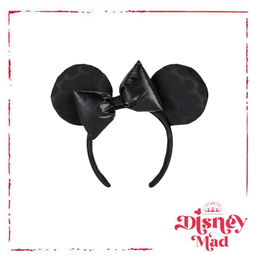 Black On Black Minnie Mouse Ear Headband