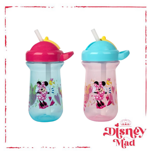 Disney Minnie Mouse Flip Top Straw Cup - 2pk