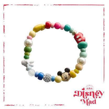 Disney Baublebar - Mickey Mouse Beaded Multicolored Charm Bracelet