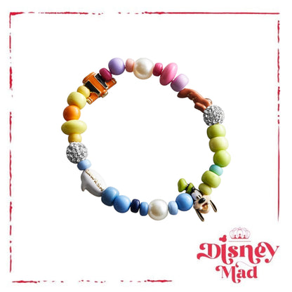 Disney Baublebar - Goofy Beaded Multicolored Charm Bracelet