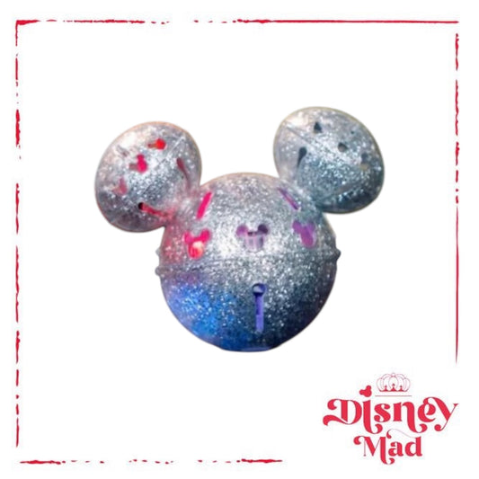 Mickey Mouse-Shaped Glitter Glow Cubes - Silver - Disney Parks