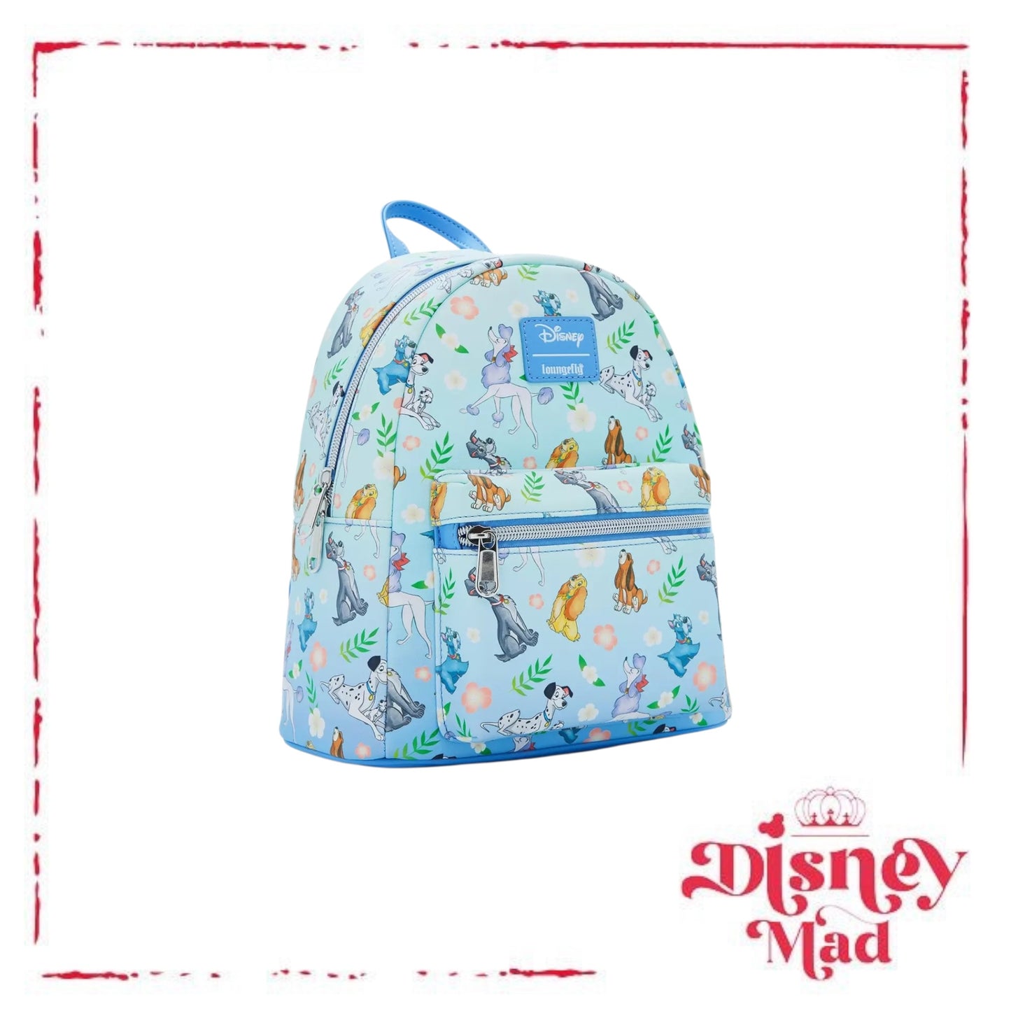 Loungefly Disney Dogs Floral Mini Backpack