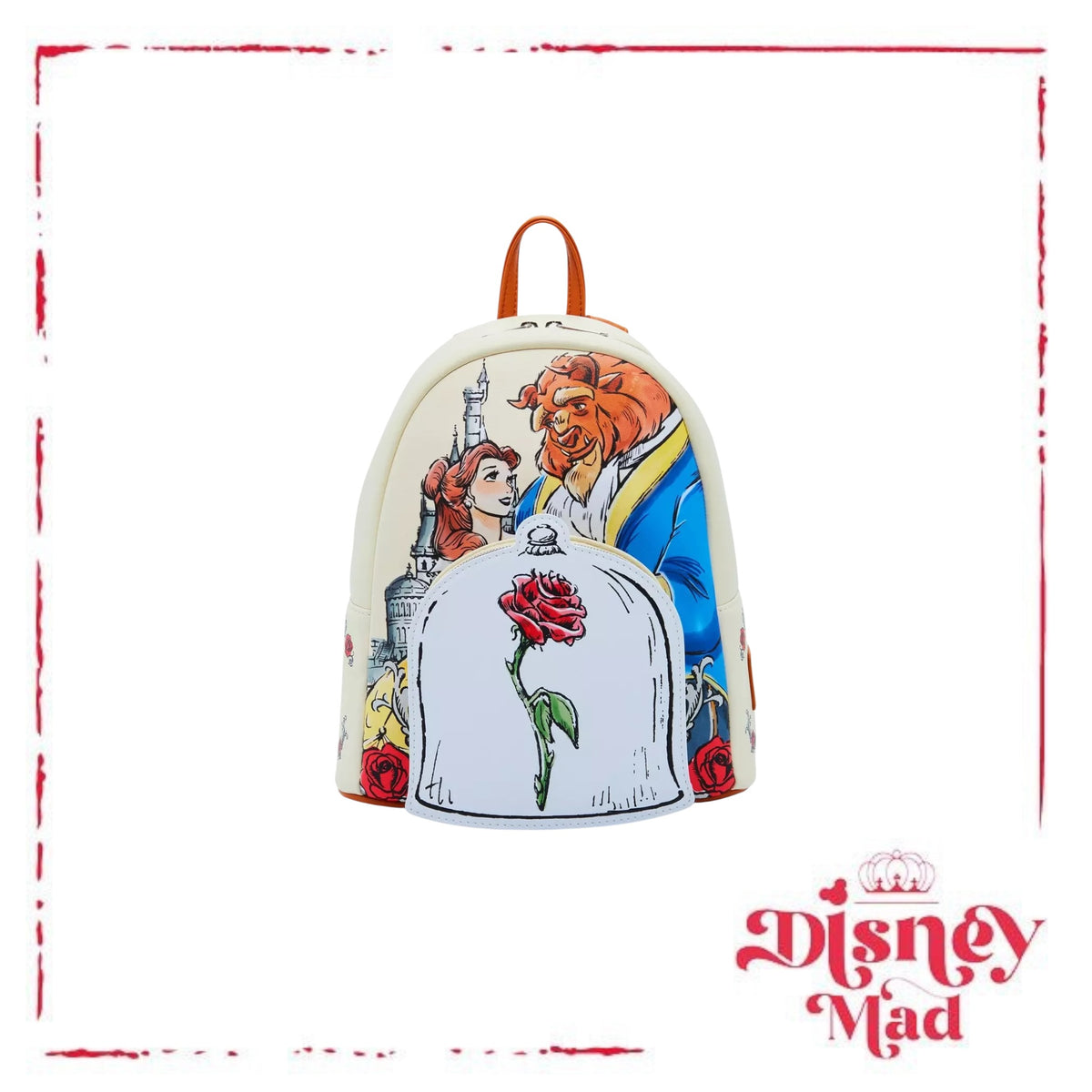 Loungefly Disney Beauty And The Beast Couple Rose Mini Backpack