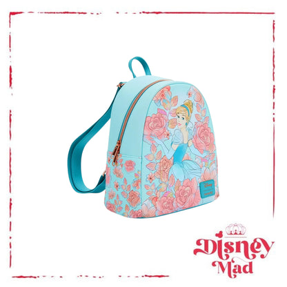 Loungefly Disney Cinderella Pink Flowers Mini Backpack