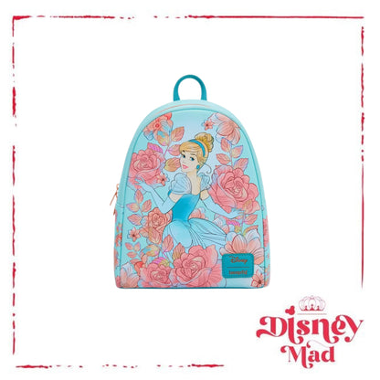 Loungefly Disney Cinderella Pink Flowers Mini Backpack