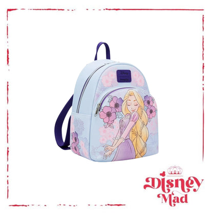 Loungefly Disney Tangled Rapunzel Pastel Flowers Mini Backpack