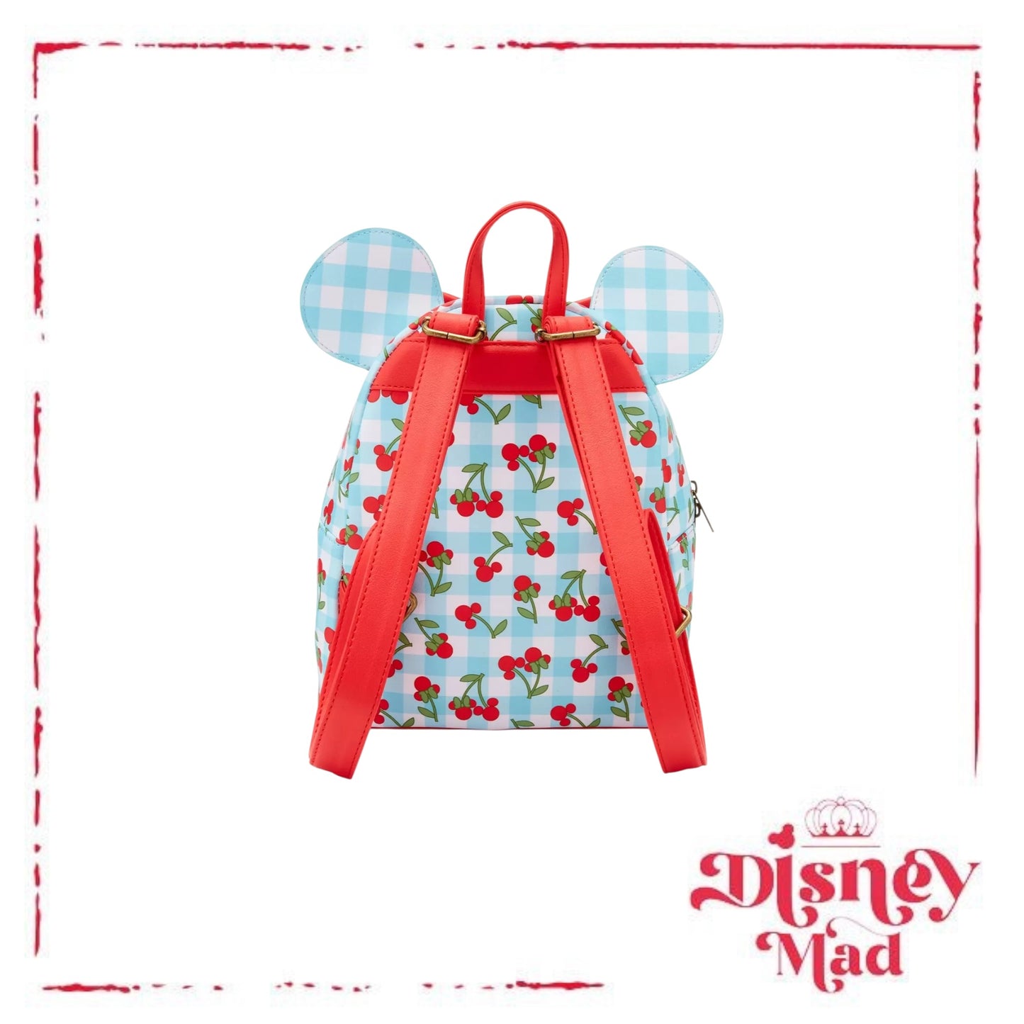 Loungefly Disney Minnie Mouse Gingham Cherry Mini Backpack