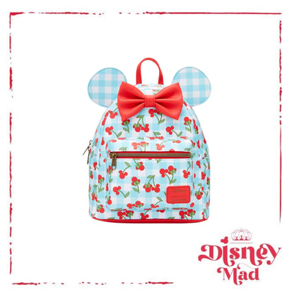 Loungefly Disney Minnie Mouse Gingham Cherry Mini Backpack
