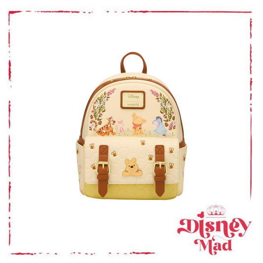 Loungefly Disney Winnie The Pooh Floral Pooh Bear & Friends Mini Backpack