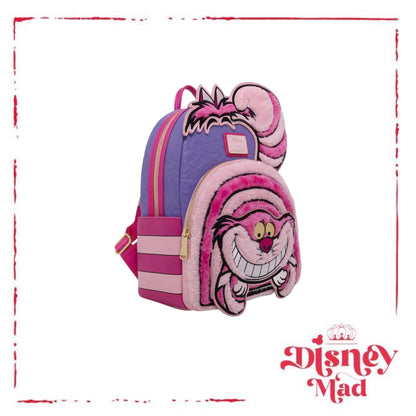 Loungefly Disney Alice in Wonderland Fuzzy Cheshire Cat Mini Backpack
