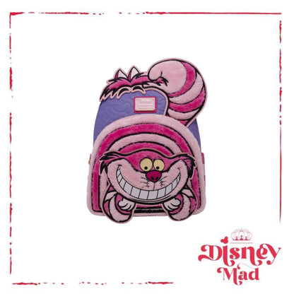 Loungefly Disney Alice in Wonderland Fuzzy Cheshire Cat Mini Backpack