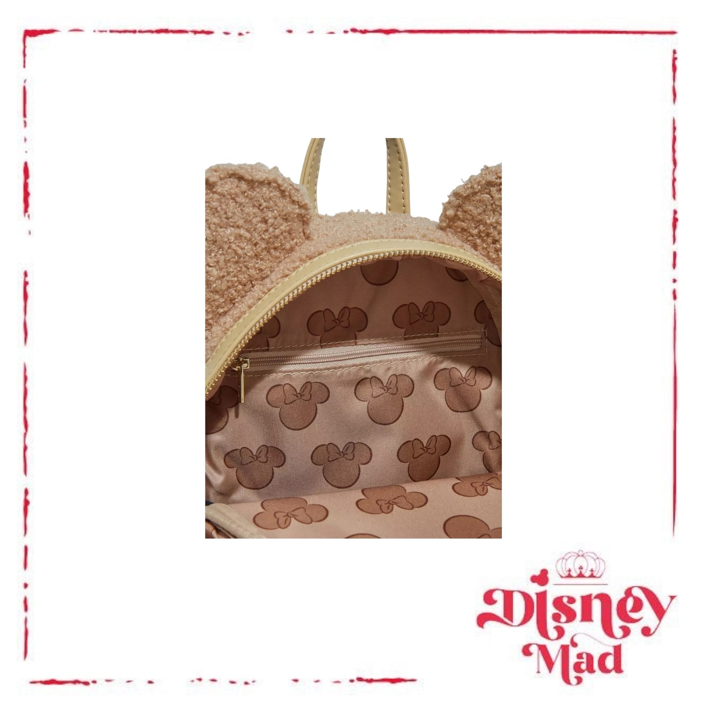 Loungefly Disney Minnie Mouse Sherpa Mini Backpack