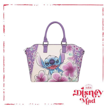 Loungefly Disney Stitch Flowers Satchel Bag