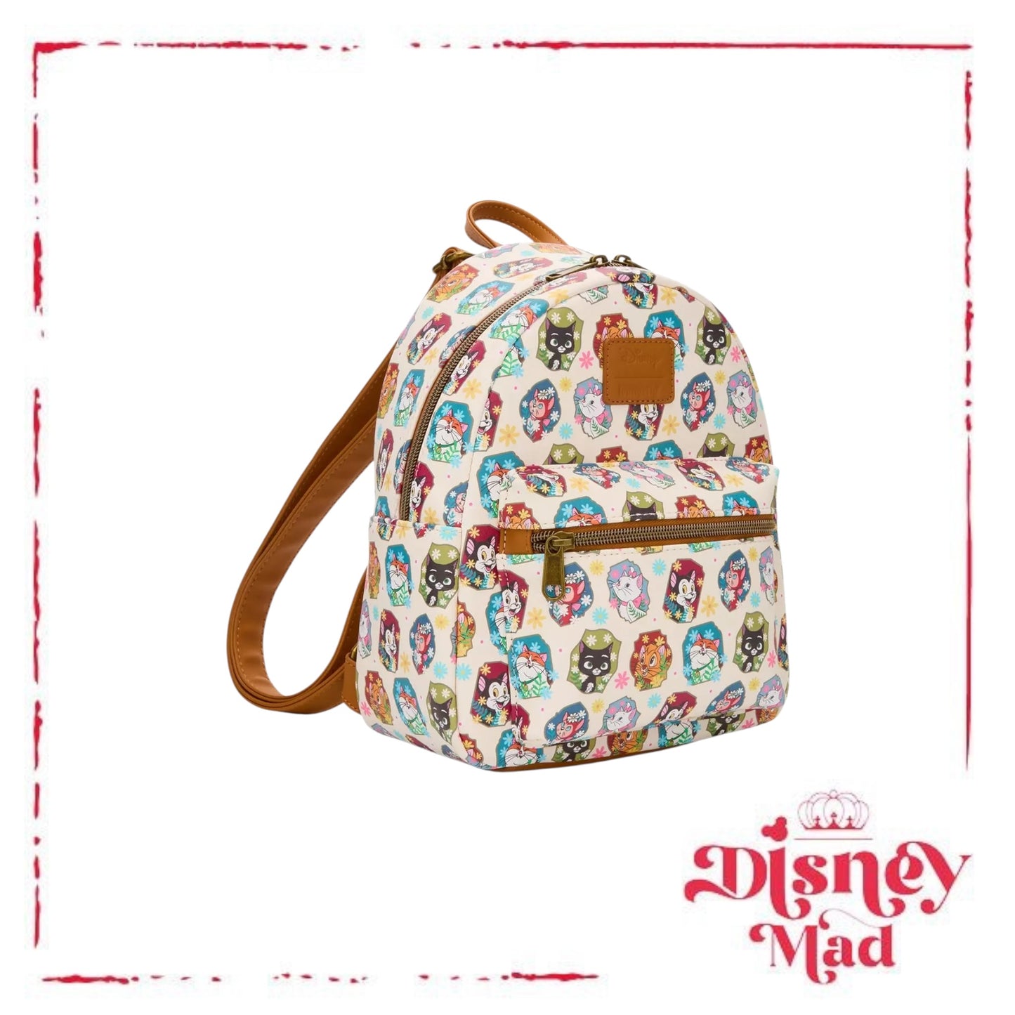 Loungefly Disney Cats Flower Portrait Mini Backpack