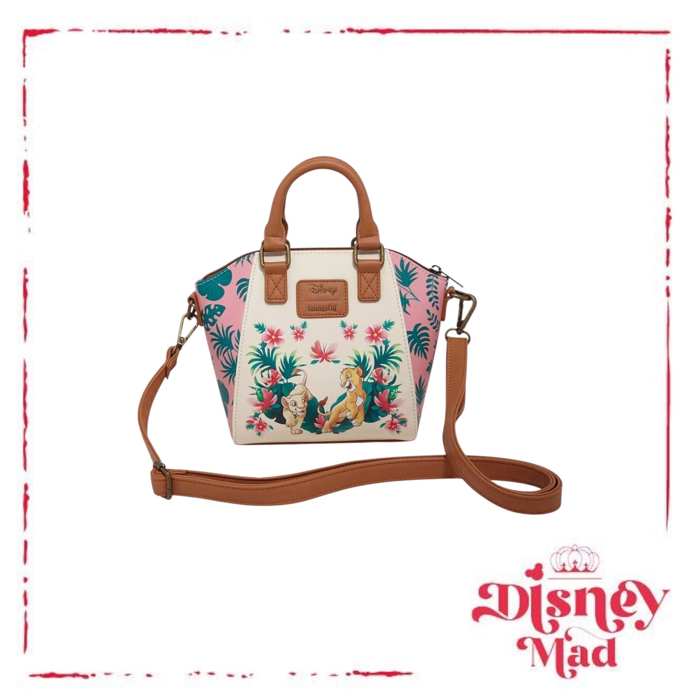 Loungefly Disney The Lion King Simba & Nala Tropical Mini Satchel Bag