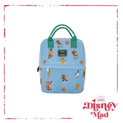 Loungefly Disney Brother Bear Embroidered Icons Denim Mini Backpack
