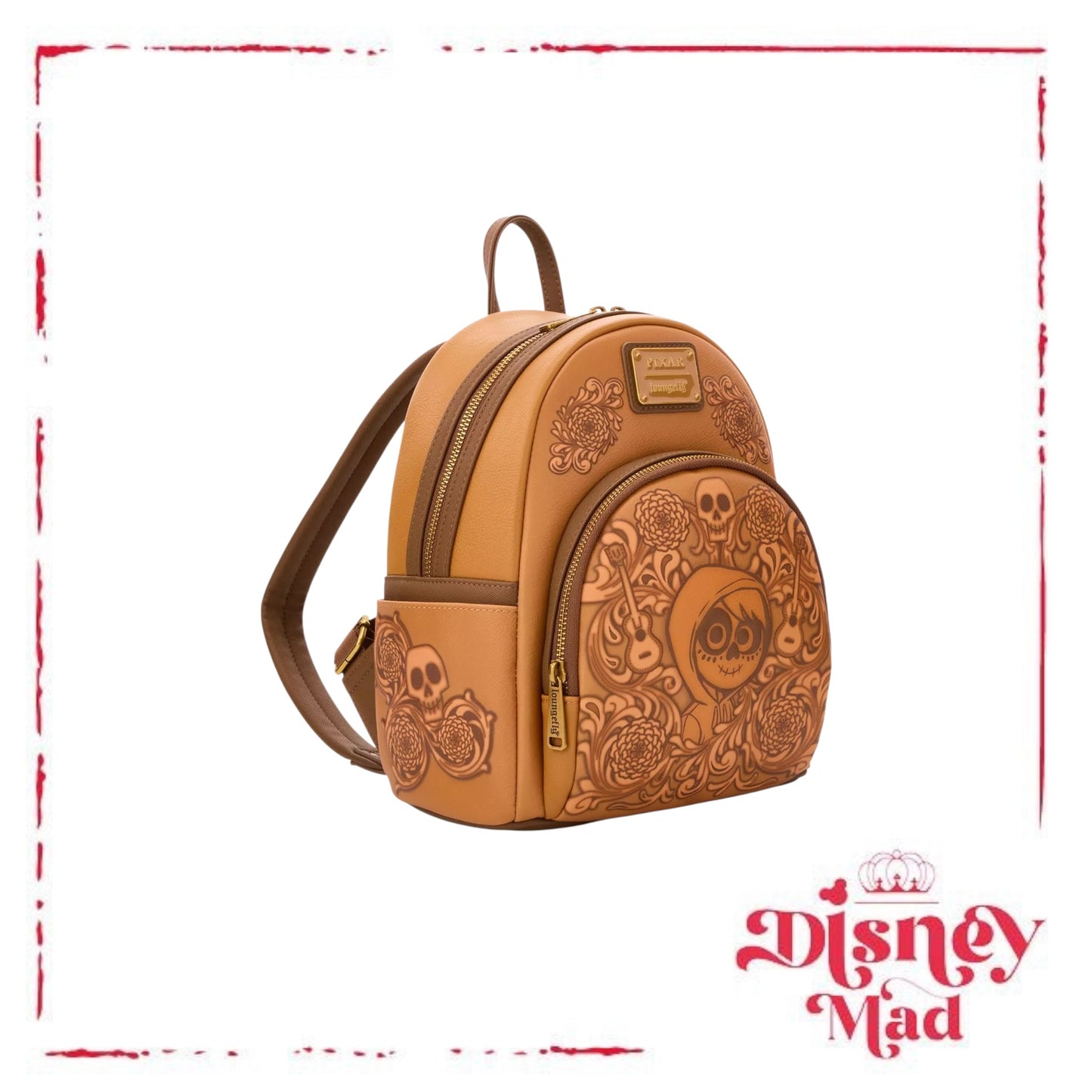 Loungefly Disney Pixar Coco Floral Miguel Tonal Mini Backpack