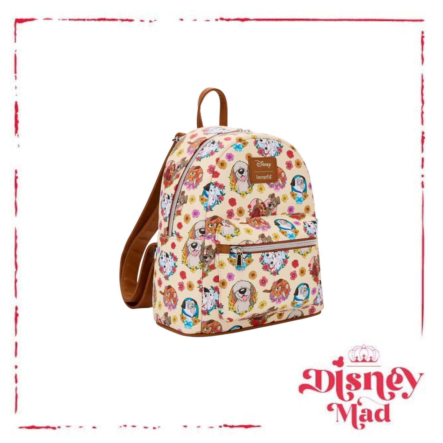 Loungefly Disney Dogs Flower Hearts Mini Backpack