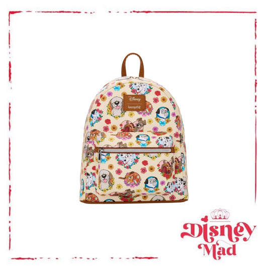 Loungefly Disney Dogs Flower Hearts Mini Backpack