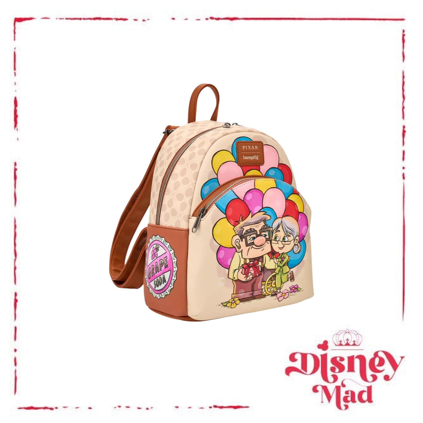 Loungefly Disney Pixar Up Carl & Ellie Balloon Cart Mini Backpack