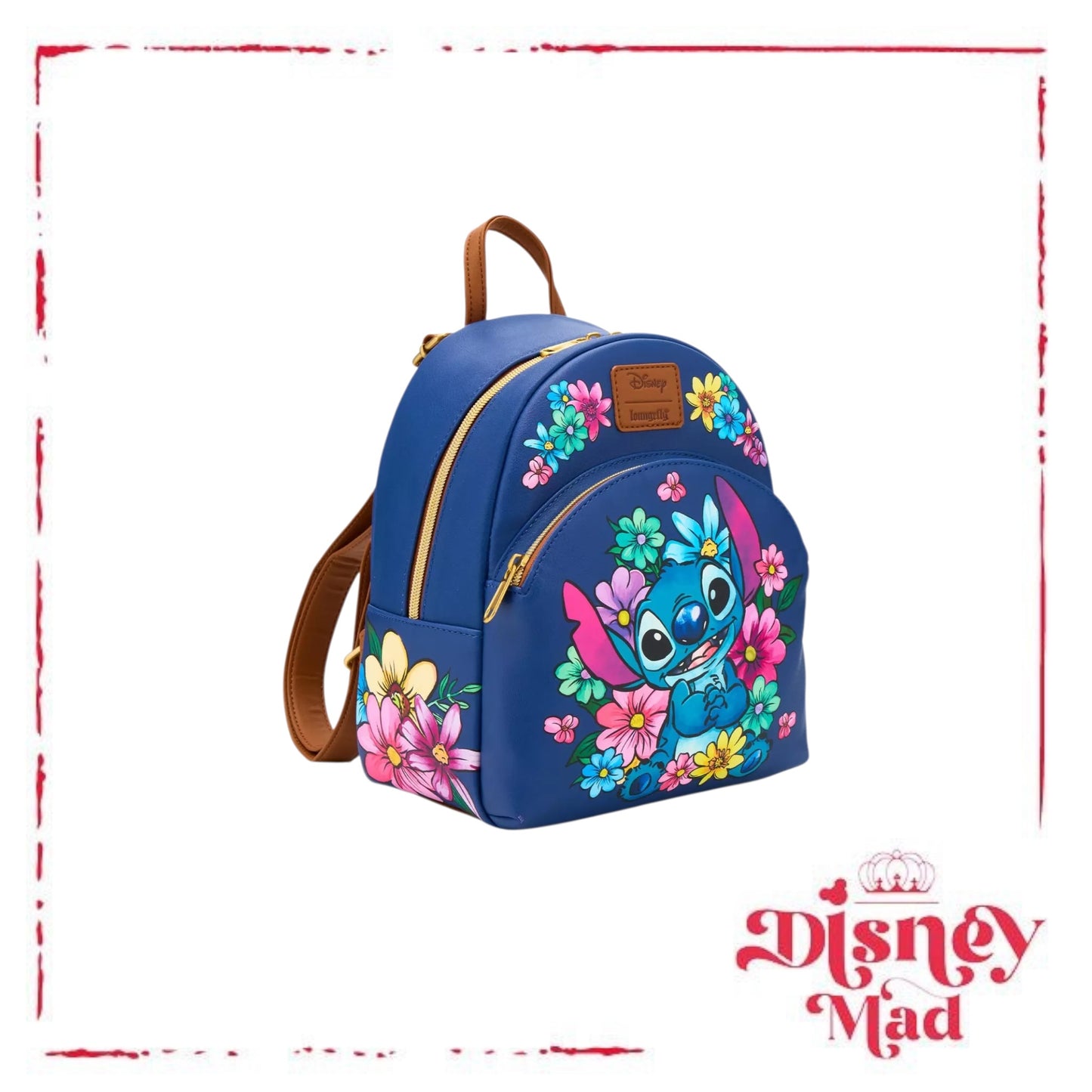 Loungefly Disney Stitch Flowers Mini Backpack