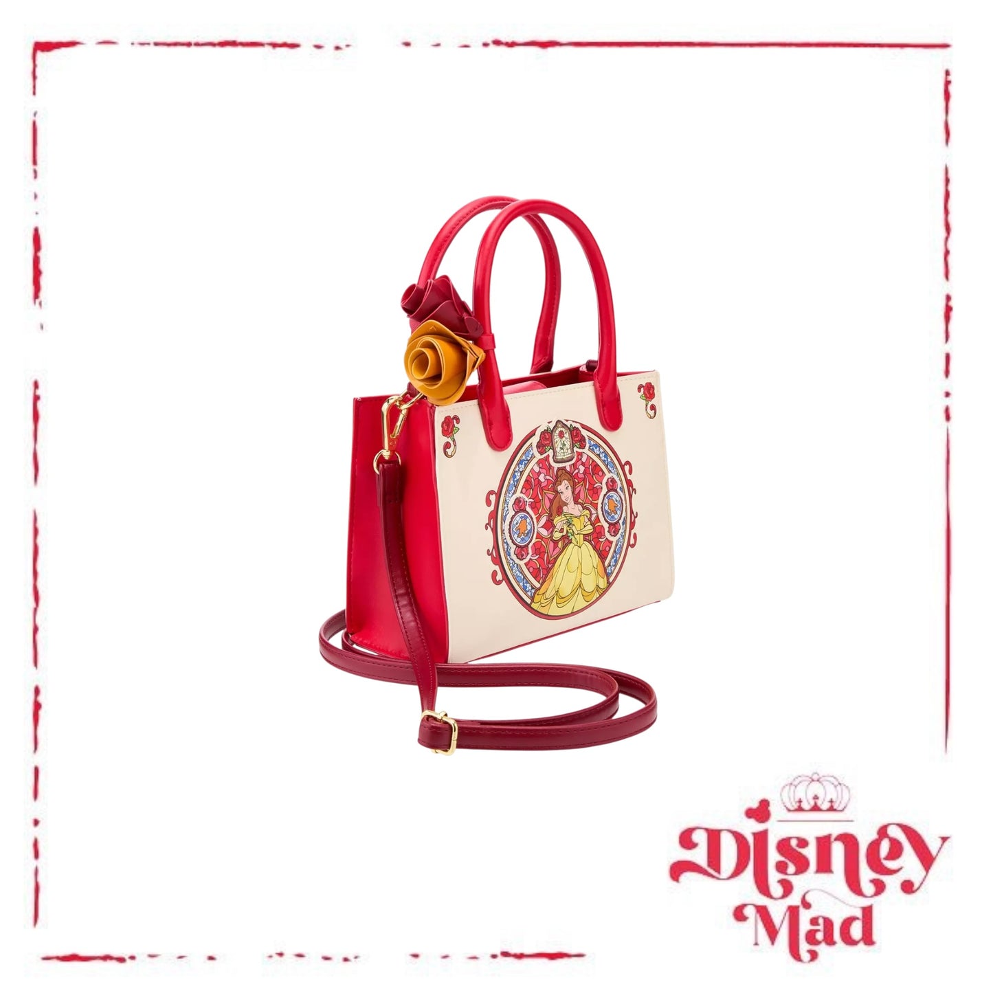 Loungefly Beauty and the Beast Belle Stained Glass Portrait Crossbody Bag- BoxLunch Exclusive