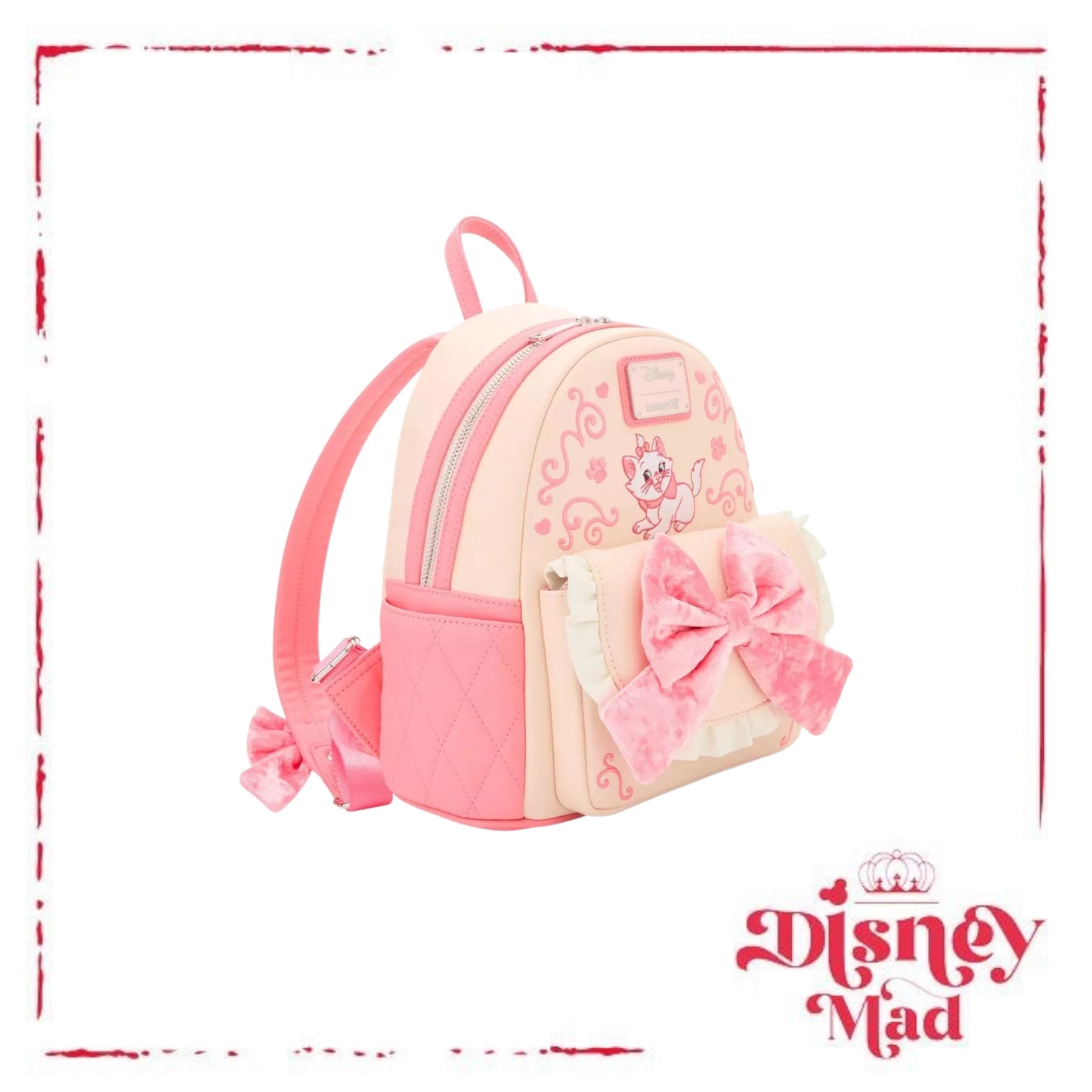 Loungefly Disney The Aristocats Marie Velvet Bow Mini Backpack