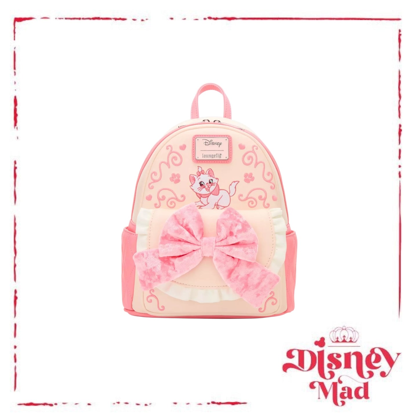 Loungefly Disney The Aristocats Marie Velvet Bow Mini Backpack