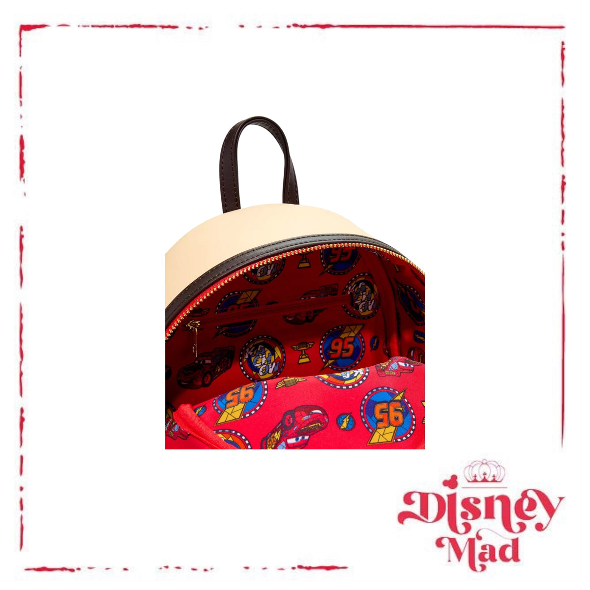 Loungefly Disney Cars Lightning McQueen Stained Glass Mini Backpack