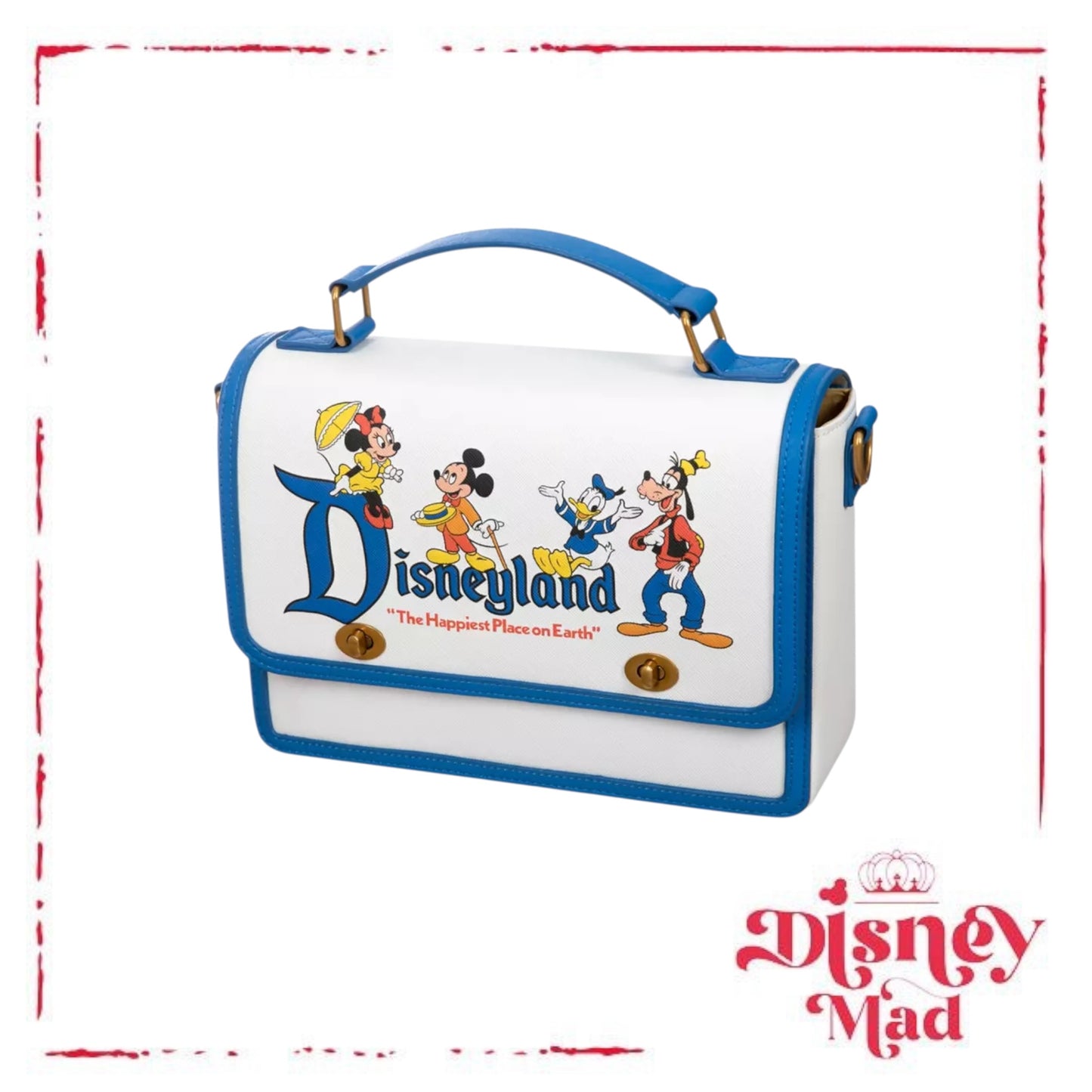 Mickey Mouse and Friends Loungefly Crossbody Bag – Disneyland 70th Anniversary