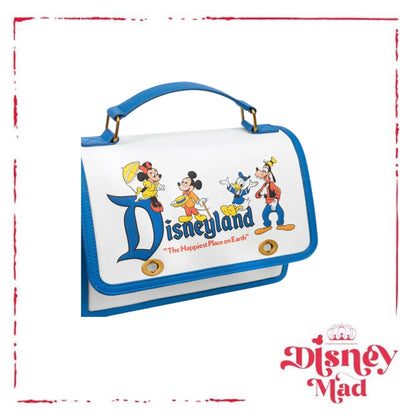 Mickey Mouse and Friends Loungefly Crossbody Bag – Disneyland 70th Anniversary